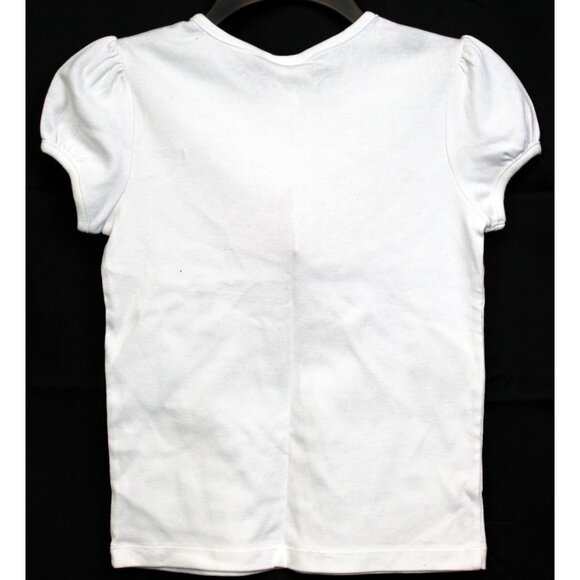 2008 Gymboree Spring Rainbow Birthday Girl T-shirt sz 9 White Candle Puff Sleeve - Picture 3 of 5